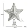 Mais Vendido na Amazon 2026 Nova Ponta de Árvore de Ferro Vazado Estrela Árvore de Natal Estrela de Cinco Pontas Decoração de Cena de Feriado