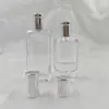 Fornecimento de Frasco de Perfume Cilíndrico, Frasco de Vidro para Perfume, Frasco de Perfume Elegante, Bomba Spray como Cobertura Completa Prata Elegante