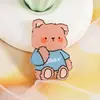 Broche acrílico fofo estilo coreano, emblema de urso de desenho animado, chaveiro de bolsa, pequeno acessório para meninas