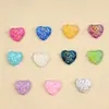 Clusters de Cristais Iridescentes Brilhantes Selecionados Cuidadosamente 12mm 100 Peças Base Plana Coração Estrelado em Formato de Coração Acessórios Coloridos Artesanais DIY