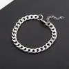 Pulsera de acero inoxidable de origen transfronterizo, retro, para hombre y mujer, de malla hueca, cadena gruesa plateada, correa de titanio, B264