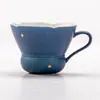 Coleção de Conjunto de Chá Cerâmico Azul Safira com Manchas Douradas Glacê de Rocha: Gaiwan, Xícara de Chá, Bule, Xícara de Degustação, Xícara de Mestre, Porta-copo
