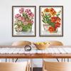 Nuevo estilo impreso punto de cruz flores y plantas serie bonsái vertical lila sala de estar manualidades en tela pintura decorativa al por mayor