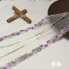 Encaje de Malla de Hilo Teñido Brillante de Poliéster Gasa, Bicolor Suave, Accesorios para el Cabello Hanfu, Cortinas, Cinta DIY