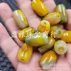 Contas Dzi de Ágata Amarela Contas Soltas de Jade Contas de Arroz de Calcedônia Amarela Contas de Barril Acessórios para Joias Contas Feitas à Mão