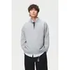 Suéter de punto con media cremallera estilo retro minimalista moderno estilo "old money" para hombre, otoño, corte holgado, versátil, casual.