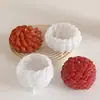 Vela Aromática Bola de Lã Flor Papoula Santa Ana Molde de Silicone Ornamento de Gesso DIY Molde de Resina