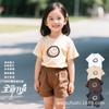 Ropa Nueva para Niños Estilo 2026 para Niñas, Camiseta Deportiva Casual Elegante y Versátil de Manga Corta, Top Ins Estilo Coreano para Niños