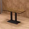 Mesa de negociación engrosada, habitación de hotel en alquiler, restaurante de comida rápida, juego de mesa y sillas para té de burbujas y bocadillos, cafetería, mesa cuadrada pequeña de color pizarra