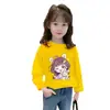 H2526 # Camiseta de Manga Larga Capa Base para Niñas Nuevo Estilo 2025 Algodón Puro Top Elegante de Primavera y Otoño para Bebés.