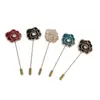 Broche Masculino Estilo Coreano, Broche Vintage, Pin Pequeño para Traje, Broche Decorativo, Broche de Flor de Camelia, En Stock