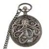 Nuevo en Stock al por Mayor Reloj de Bolsillo Bronce Antiguo con Esfera Roja, Diseño Hueco, Souvenir, Popular Reloj de Cuarzo Colgante para Estudiantes