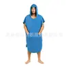 Poncho con Capucha de Doble Cara de Forro Polar de Microfibra Personalizado para Playa, Toalla de Buceo, Bata de Baño de Secado Rápido para Aguas Termales