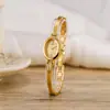 Reloj de Pulsera Compacto y Delgado para Mujer Mia Retro, Pulsera Sencilla Pequeña de Perlas Doradas, Reloj de Cuarzo, Comercio Exterior