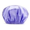 Gorro de ducha de doble capa de color sólido para mujer con pelo largo, gorro de ducha para baño, impermeable y grande, para aceite horneado, hollín de cocina, gorro de ducha