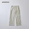 Calça Casual Masculina APO Lyocell Draps Verão Masculino Alta Sensação Fina Solta Reta Preguiçosa