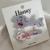 Set de 2 pasadores lindos de gatito y cachorro, pinzas para flequillo dulces de tenedor y cuchara estilo niña, accesorios para el cabello de dibujos animados versátiles