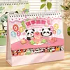 Calendario del Año del Cordero 2027 Dibujo Animado Personalizado Lindo Calendario de Oficina Panda Planificador Mensual Calendario de Escritorio Logo Personalizado