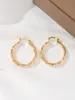 Pendientes Redondos de Moda para Mujer, Versátiles, de Colores, Oro de 18K, Pendientes Simples para Mujer, Pendientes de Aro, Lujo Ligero, Gama Alta