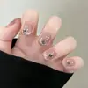 Manicura Uñas Portátiles Ojo de Gato Parches de Uñas Hechos a Mano Color Champaña Uñas Postizas Mayoreo Extraíbles y Versátiles