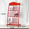 Estante para armazenamento de catálogos e jornais, porta-revistas, estante para livros e jornais, expositor de chão, porta-folhetos e documentos, clipe de expositor de publicidade