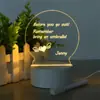 Placa de Mensagens Noturna DIY Famosa na Internet Transfronteiriça Luminária Noturna 3D Acrílico Apagável Quadro de Escrita Luminoso