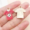 30 Estilos Mixtos de Trofeo de Fútbol de la Copa del Mundo con Goteo de Aceite, Estadio, Camiseta, Colgantes de Aleación, Pendientes DIY, Pulsera, Accesorios de Joyería