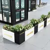 Vasos de Flores Externos em Aço Inoxidável, Jardineiras para Cercas de Rua Municipais, Suportes para Flores, Canteiros Quadrados, Caixas para Árvores do Centro de Exposição de Casas Modelo