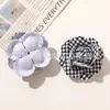 Accesorios de Camelia Cuadriculados Dulces y Elegantes Estilo Coreano Ropa DIY Tocado Broche Pinza para el Cabello Accesorios de Joyería