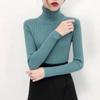 2023 nova versão coreana do Coringa moda gola alta manga longa cor sólida slim quente manga longa suéter de tricô vestuário feminino