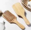 Venta Directa de Fábrica de Peine con Cojín de Aire de Bambú, Peine con Cojín de Aire y Mango de Madera Natural de Bambú, Peine de Madera para Masaje, Peine de Peluquería, Peine Antiestático