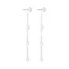 Pendientes Largos con Cadena y Borla de Perla Natural en Plata de Ley 925 para Mujer, Pendientes Elegantes Simples, Suaves y Dulces