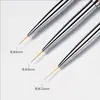 Kit de Canetas Liner para Nail Art para Iniciantes, Canetas de Pintura Floral com 3 Peças, Canetas de Traço Ultra Fino, Designs Esculpidos à Mão