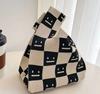 Bolso de mujer con diseño de panda de dibujos animados, bolso de punto a juego, bolso de muñeca, bolso de hombro, bolso de mano