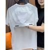Camiseta de manga corta para hombre, marca de moda de verano, suelta, de cinco puntos, nueva camiseta de Internet 2025, popular, de tendencia, sencilla y combinable.