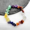 Pulseira de Cascalho 5-7mm Cristal Natural Mineral Pedra Bruta Assimétrica Colorida Cordão Elástico Joia Presente
