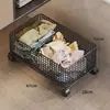 Cesta de almacenamiento para calcetines apestosos para gente perezosa, cajón extraíble para debajo del gabinete del baño, tendedero temporal para calcetines sucios con ruedas