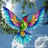Novo Transfronteiriço Pássaro Vermelho de Natal Apanhador de Luz Pingente Acrílico Casa Exterior Jardim Pátio Pingente de Decoração Pendente