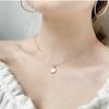 Collar Yibeizi de Plata 925 Nácar para Mujer Concha Natural Lujo Accesible Colgante de Alta Gama Cadena Clavícula Joyería para el Día de San Valentín
