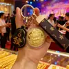 Atacado de Fábrica Fornecimento Shuibei Ouro Imitado 999 Estilo Chinês Deus da Riqueza Amarelo Chaveiro da Fortuna Atacado de Fábrica Pingente de Bolsa