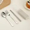 Acero inoxidable 1010 vajilla portátil cuchara tenedor palillos coreanos juego creativo de caja de ballena para viajes al aire libre venta al por mayor