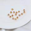 Contas esculpidas preservadoras de cor banhadas a ouro 14K pulseira DIY feita à mão contas espaçadoras material de acessórios joias contas soltas contas de ouro contas redondas