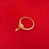 Anillo Cola de Dragón Chapado en Oro Latón Joyería Imitación Oro Año del Dragón Zodiaco Mascota Zodiacal Anillo de Dragón de Boca Abierta para Dama