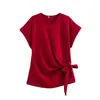 ZA Comercio Exterior 2025 Primavera Nuevo Estilo Europeo y Americano Moda Femenina Elegante Casual Suave Top Conjunto de Vestido Midi