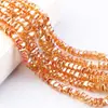 Contas de cristal Yuanbao de furo médio estéreo 4/6/8 Contas de vidro galvanizadas faça você mesmo Pulseira Colar Brincos Jóias Acessórios