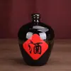 Potes de cerâmica de barro para vinho no atacado 1kg 2kg 3kg 5kg 5kg para uso doméstico, potes selados para armazenamento na adega com tampas de cerâmica e rolhas de madeira