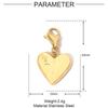 Moda gota de aceite corazón de durazno acero de titanio diy hebilla universal collar colgante femenino candado de amor ojos acero inoxidable accesorios de joyería