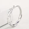 Anillo de Plata de Ley S925 Elaine Jewelry Ciudad Asediada Anillo Cuadrado de Nicho Anillo de Moda Anillo de Cola con Circonita de Lujo Ligero