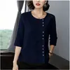 Retro Mujer Nuevo Casual Pulóver Algodón Lino Amazon Holgado Tejido Camiseta Otoño Talla Grande