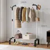 Cabideiro Simples Secador de Roupas de Chão Interno Doméstico Quarto Cabide Varanda Rack de Armazenamento de Roupas Multifuncional